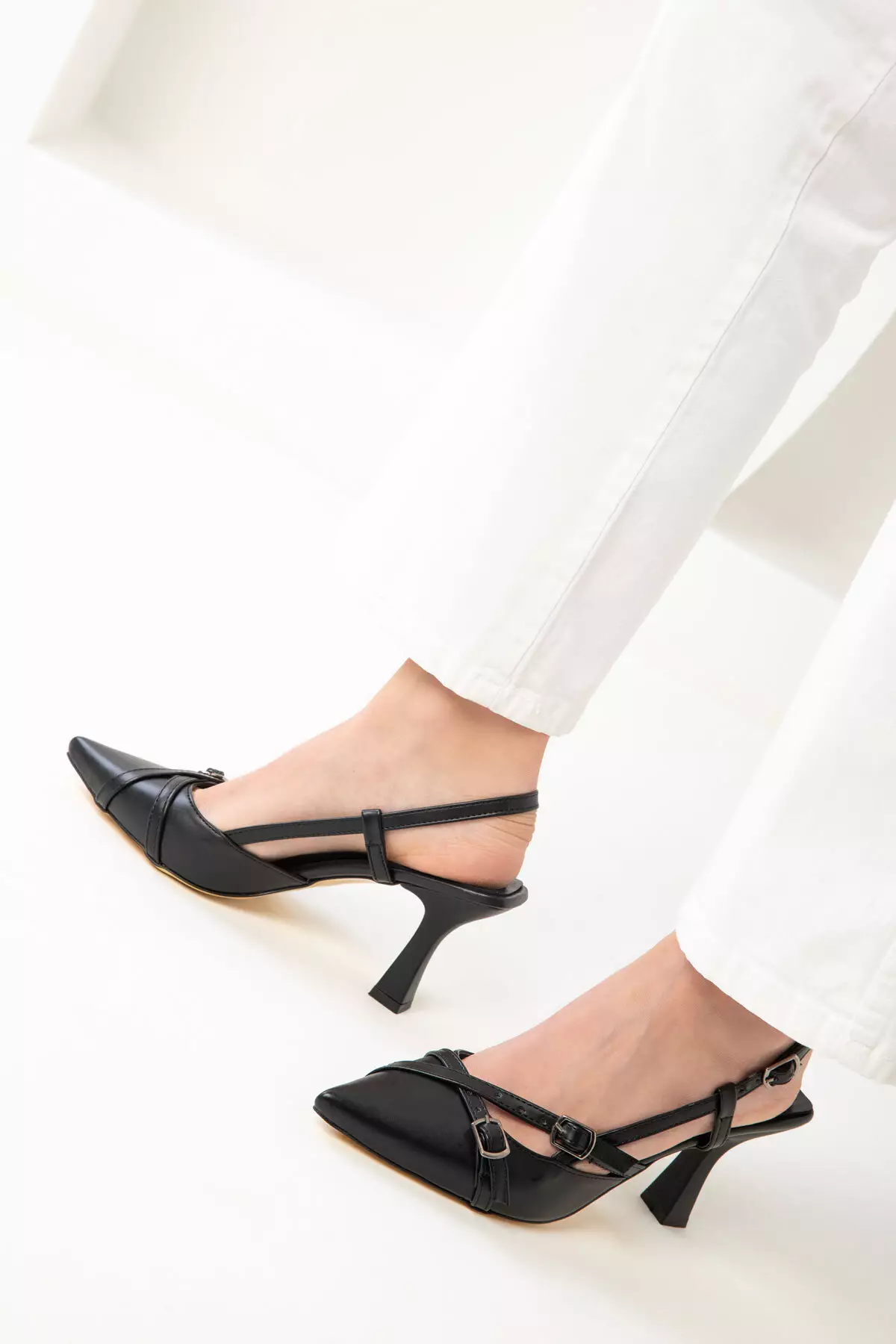 Black Women's Classic Heeled Shoes 20255