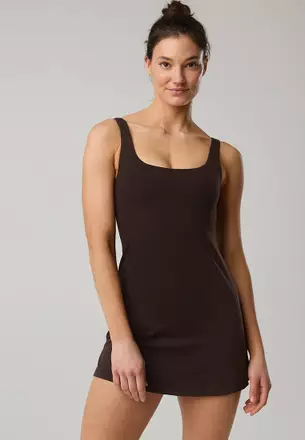 black dress top womens Women's Black V-Neck Sleeveless Mini Dress main image 0