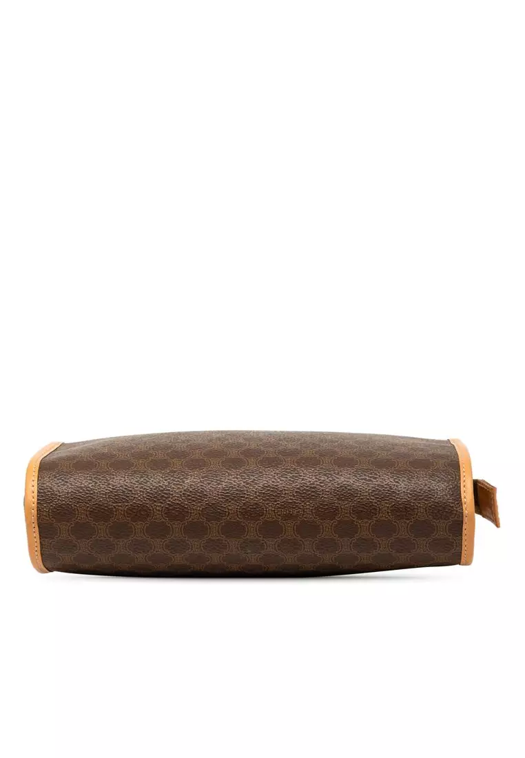 Pre-Loved Celine Macadam Coated Canvas Clutch