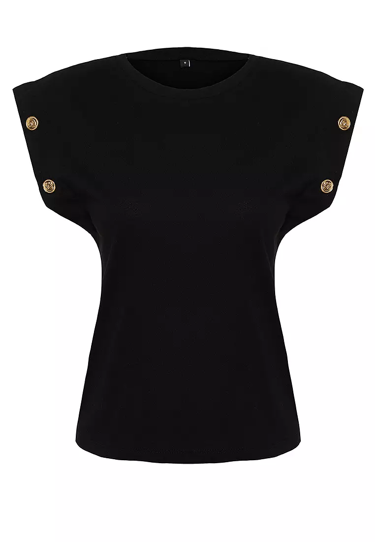 Button Detailed T-Shirt