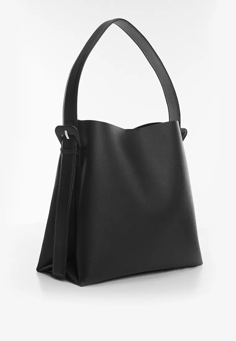 Mango black 2024 solid handheld bag