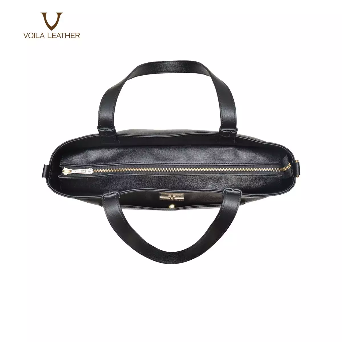 VOILA LEATHER Tas Tote Tas Selempang Wanita Kulit Asli Genuine Leather Tote Bag Sling Bag BEVERLY BLACK