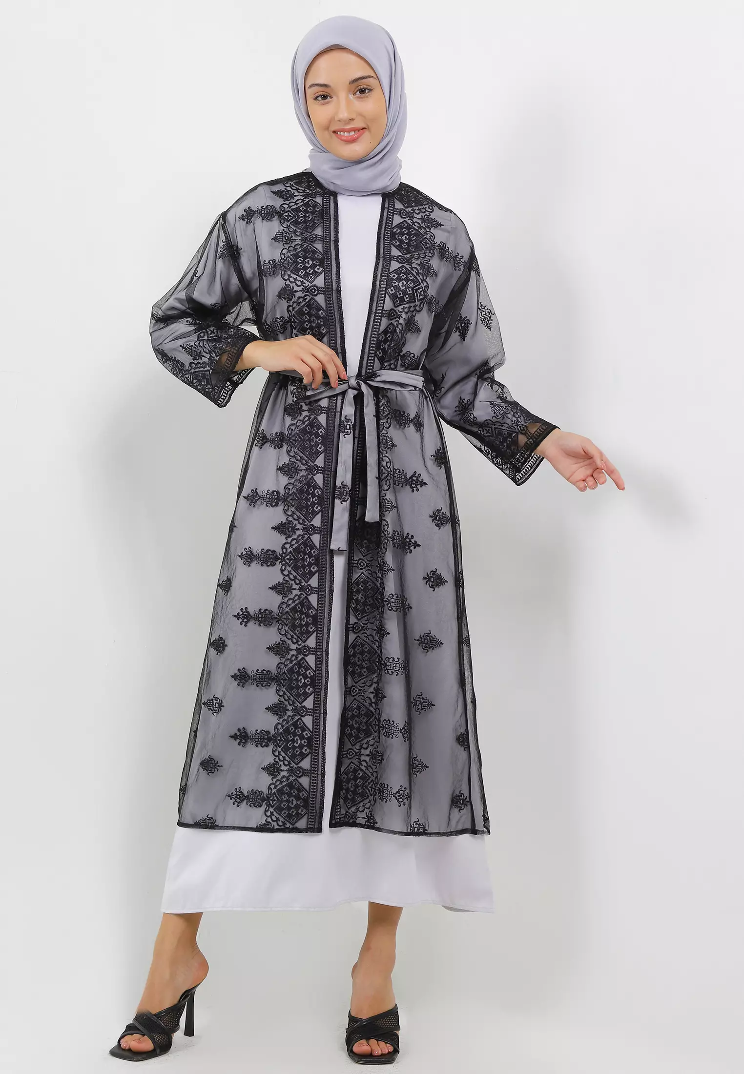 MFMW Nurhaliza Dress Gamis Brukat Hitam