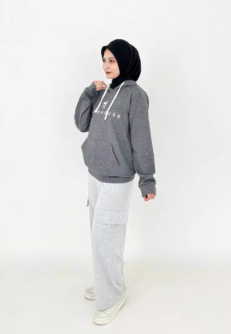 Set Sporty Vania (Setelan Hoddie Cargo Sweatpants) FRAMHOUSE- Fit BB 80 kg