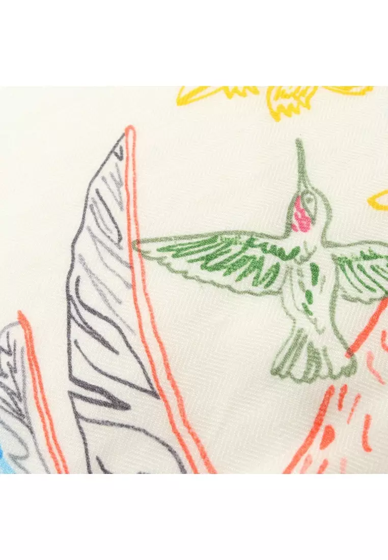 【HERMES】Flamingo Party Coloriageジャイアントトライアングル Flamingo Party Coloriage giant triangle | Hermès Canada