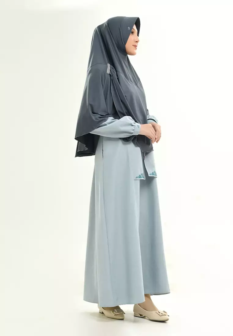 Rabbani - Sarimbit Keluarga Dress Muslim Sarang Huzya Exclusive Sage Green