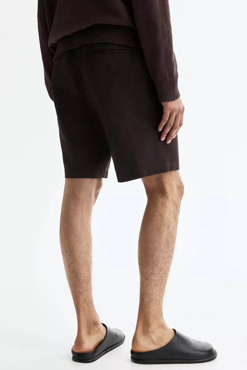 Relaxed Fit Linen-blend shorts