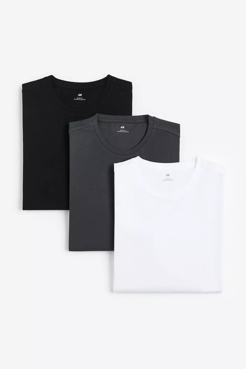 H&m plain hotsell black t shirt