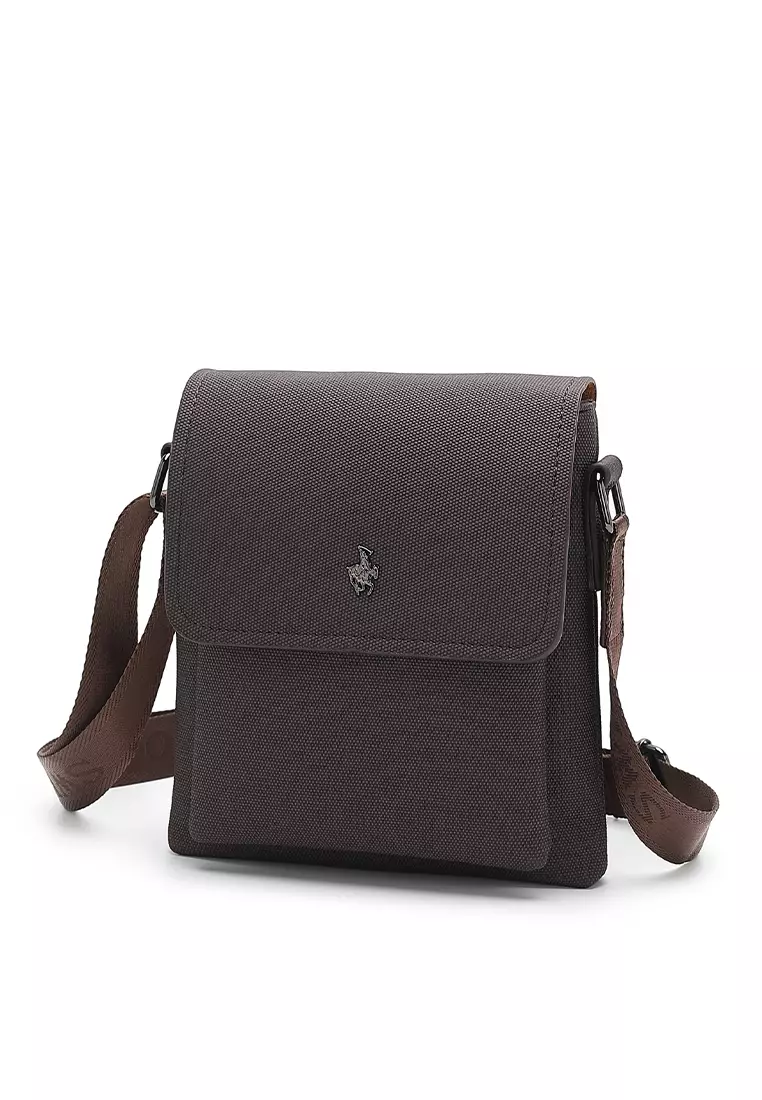 Buy Swiss Polo Men's Sling Bag Crossbody Bag Brown 2025 Online