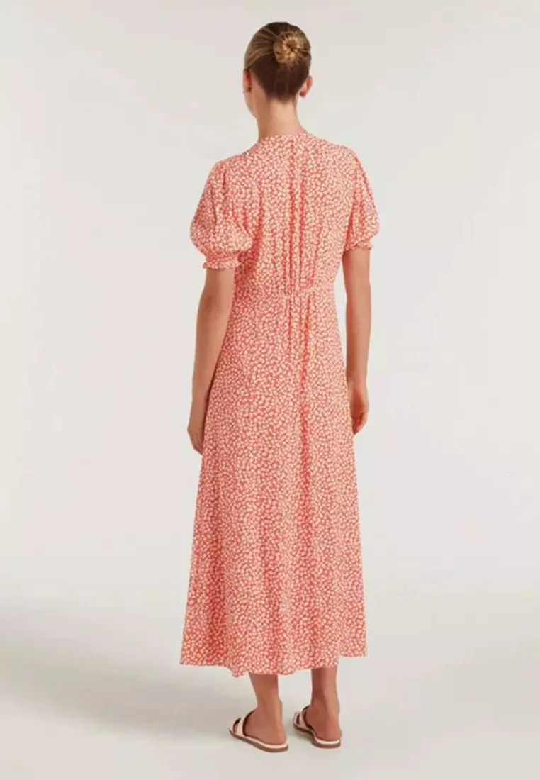 Sloane Puff Sleeve Midi Dress