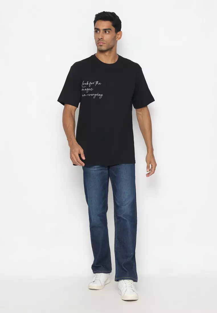 RBJ T-Shirt Cotton Sablon Bordir Pria 43033