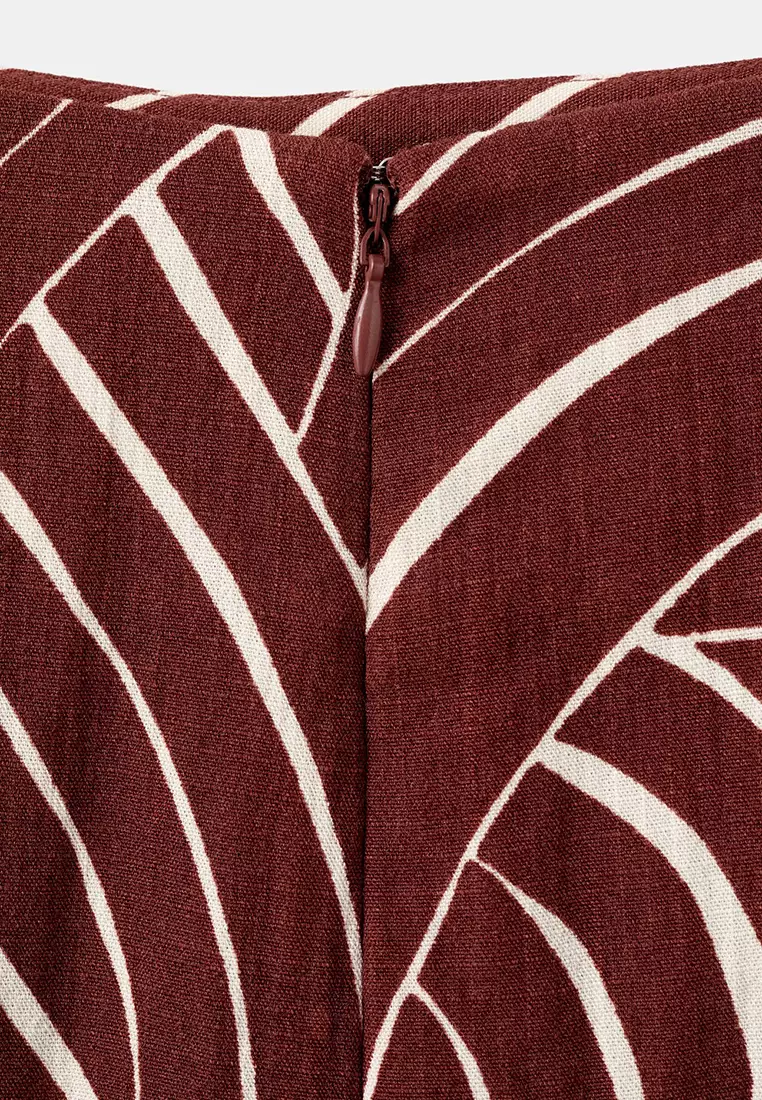 A-Line Skirt With Geometric Pattern