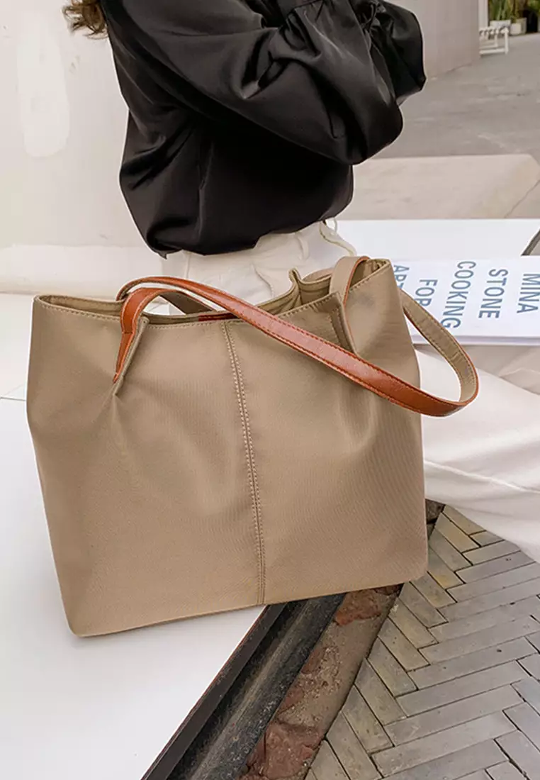 Buy XAFITI Brand New Modish Patch Strap Oxford Nylon Tote Bag 2023