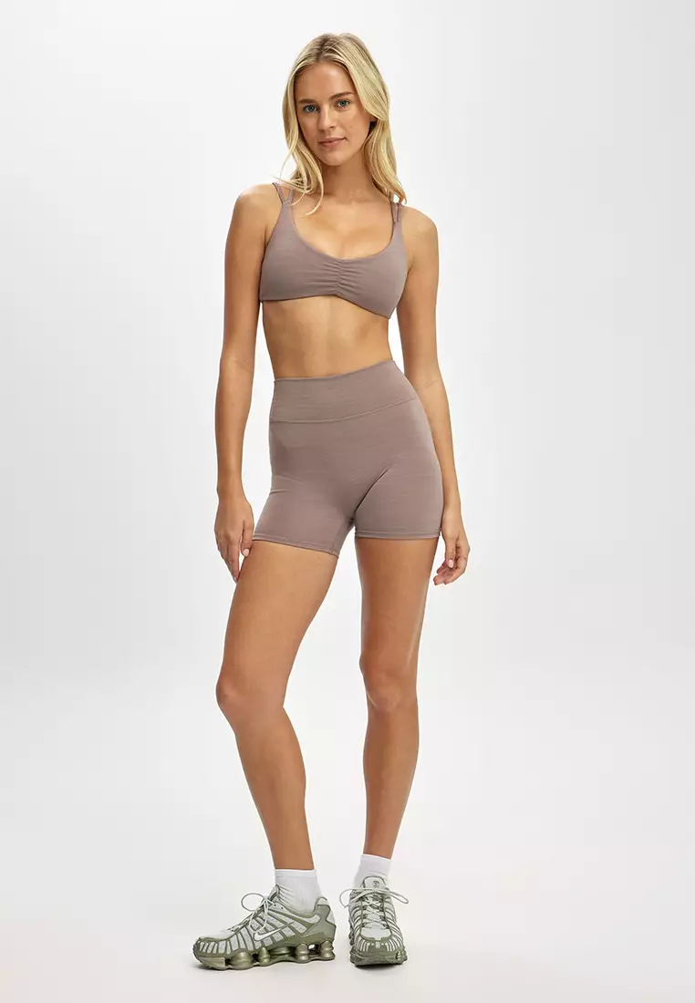 Ultra Soft Scrunch Front Strappy Crop Bra