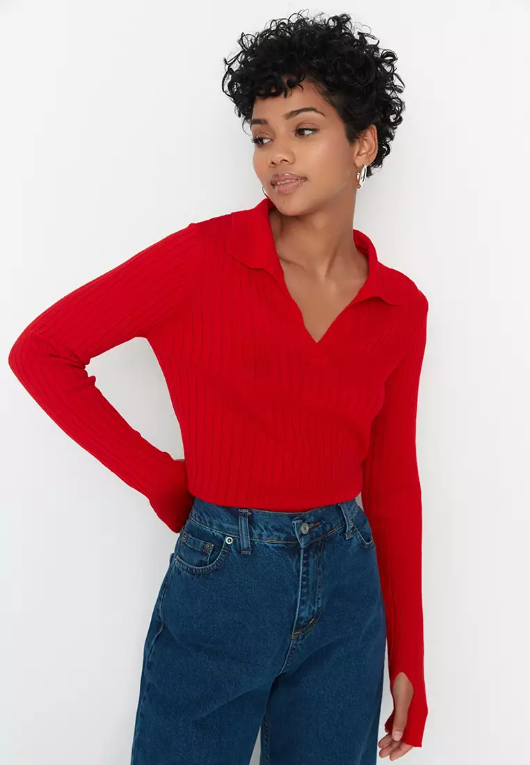 Red 2025 sweater long