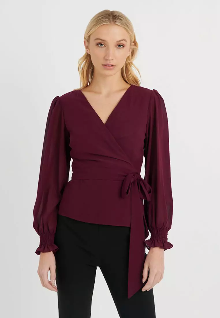 Loft wrap blouse cheap