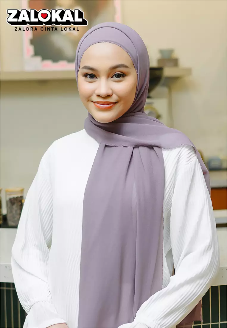 Bawal Eyelash Shawl Dusty Purple