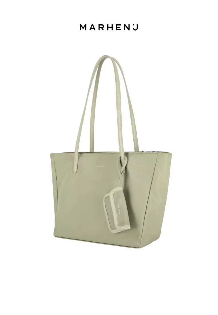 LAUREN Nylon Shoulder Bag Beige