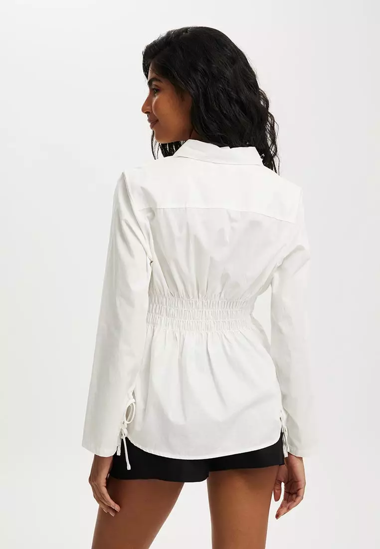 Gathered Long Sleeve Shirt