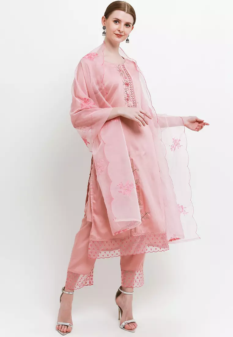 Chanira Festive Prima Tunic Set-Pink