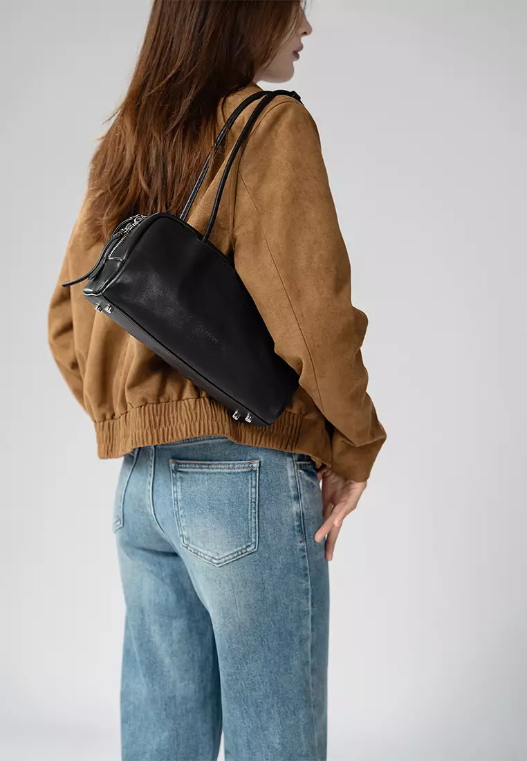 TONA Pocket East West Boston Bag - Veg-Tan Baby Blue