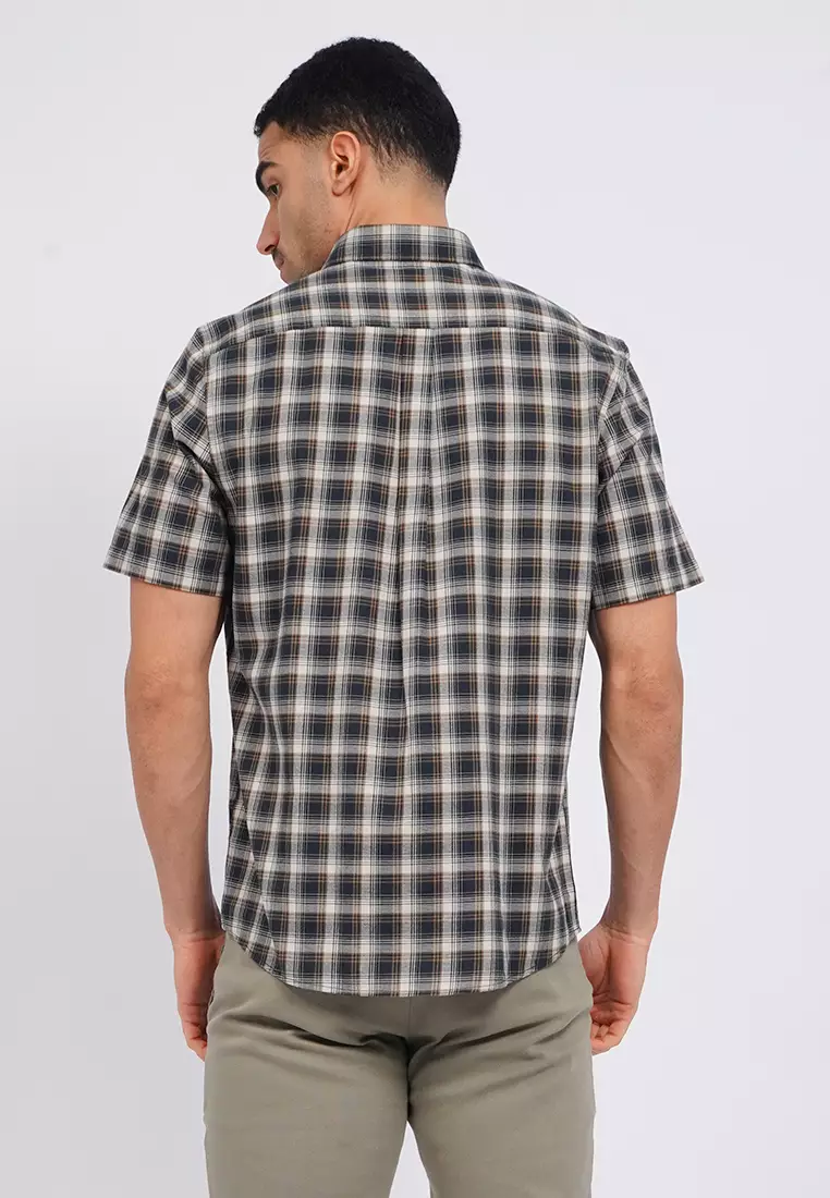 Regular Fit Short Sleeve Checks Shirt