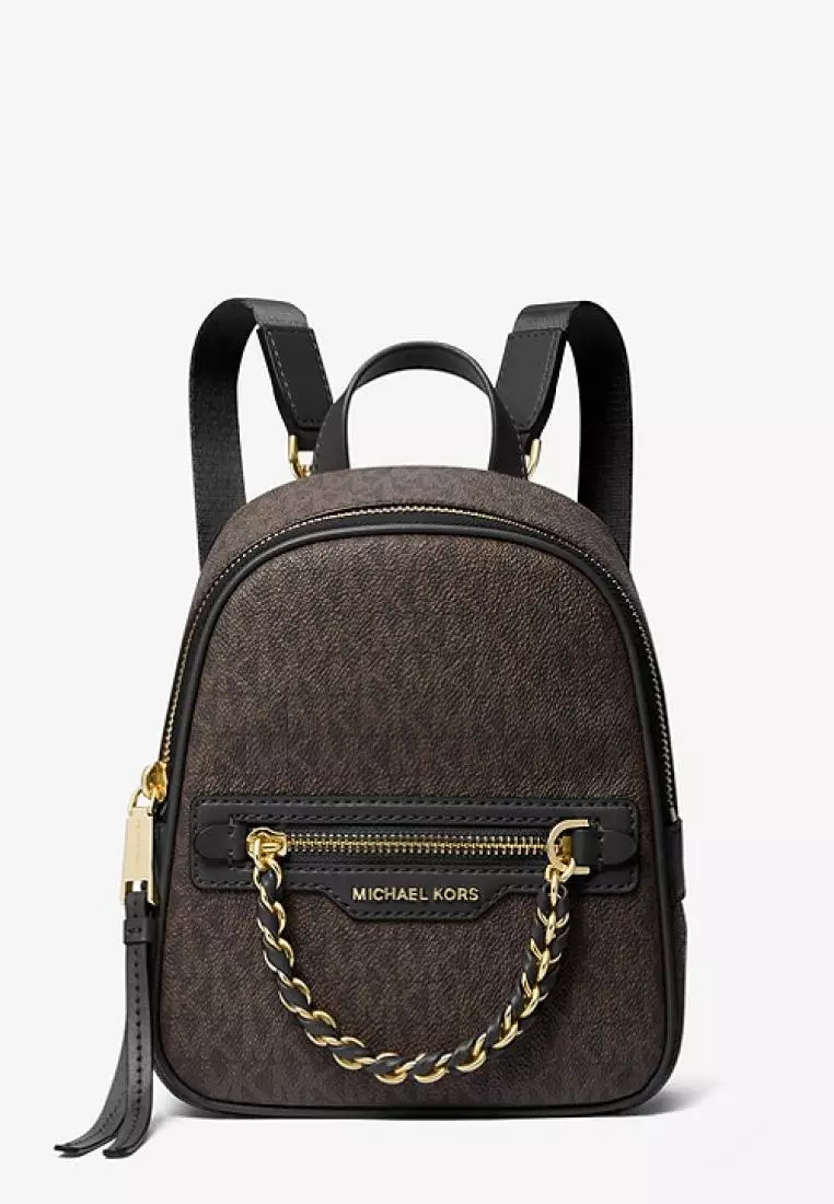 Michael kors small black backpack hotsell