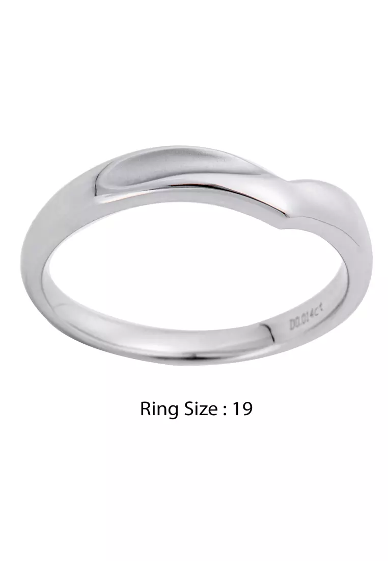 White gold ring plain new arrivals