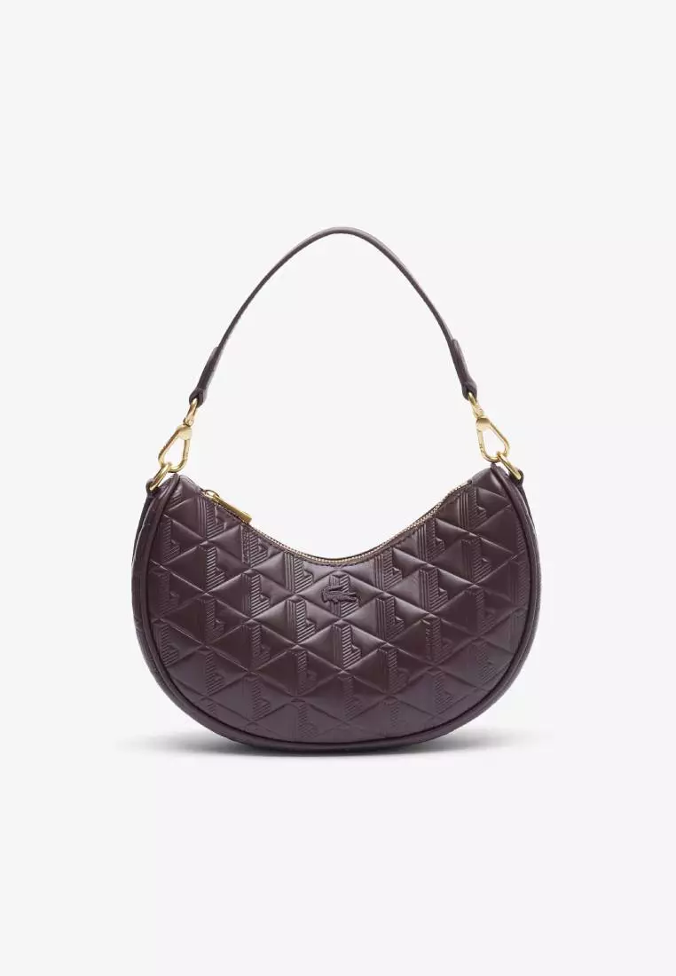maa Buy Lacoste Maheki Embossed Leather Half Moon Purse 2026 Online