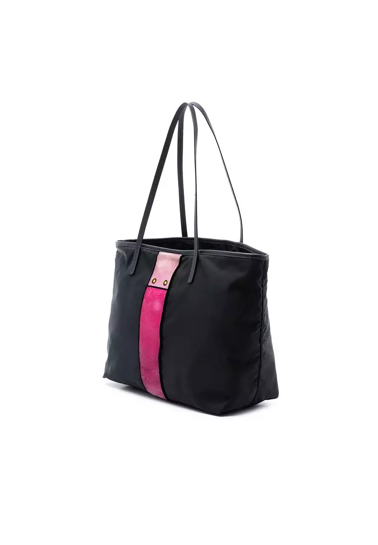 Pre-Loved Prada Tessuto Velluto Ricamo Trompe L Oeil Tote
