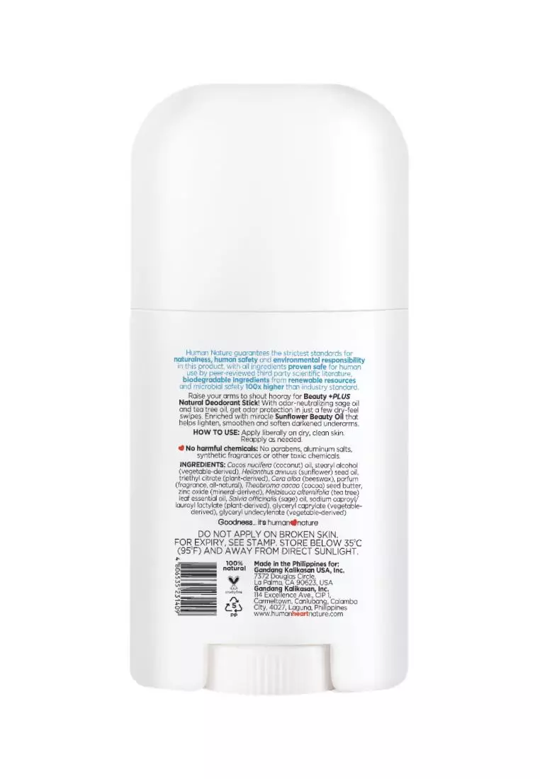 34g Beauty +PLUS Natural Deodorant Stick Powder Fresh