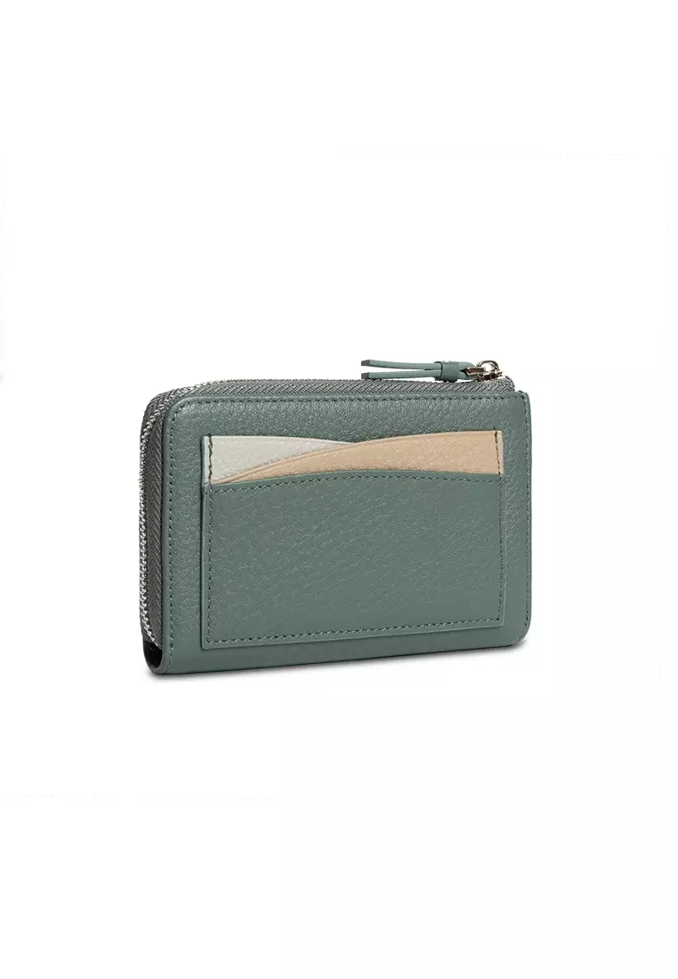 Roxie Leather Key Purse - Jungle Green