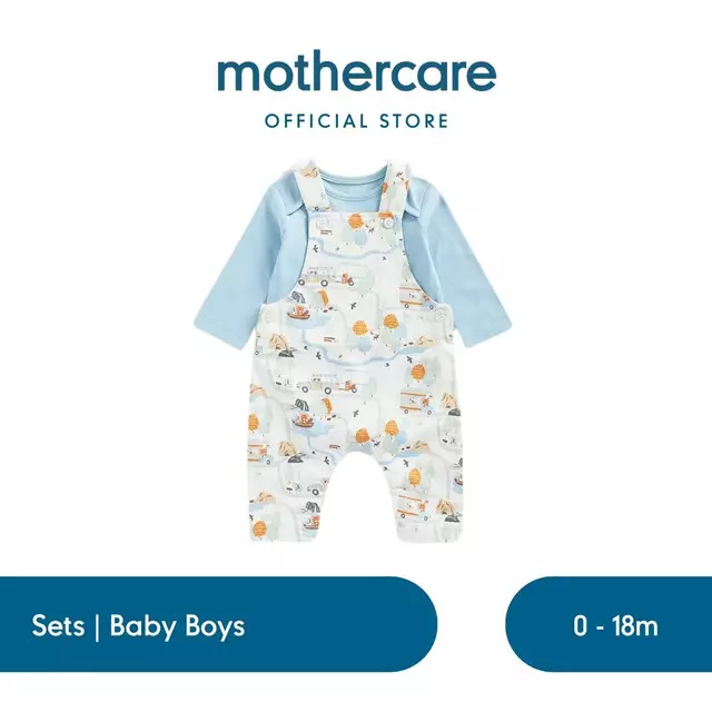 Jual Mothercare Mothercare Dungarees and Bodysuit Set Set