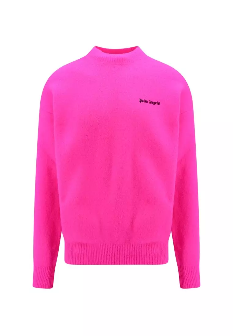 Buy PALM ANGELS PALM ANGELS - Wool blend sweater with embroidered logo ...