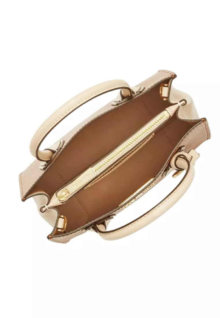 Mercer Medium Two-Tone Pebbled Leather Crossbody Bag - Brown/Multi