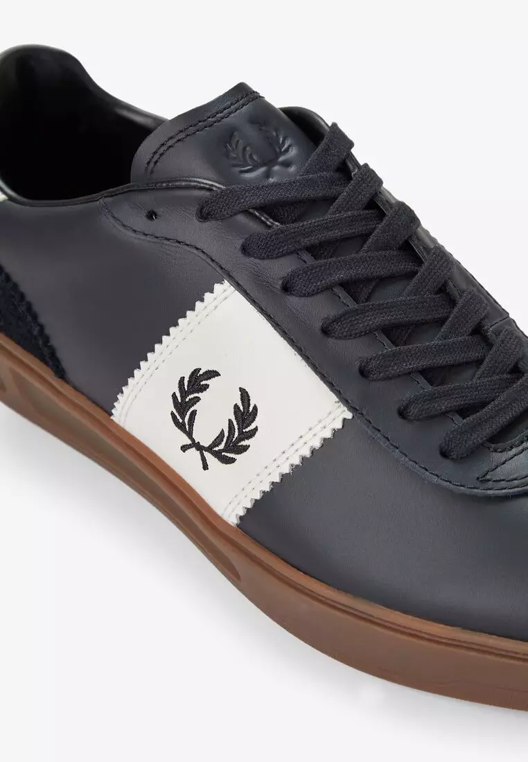 Fred Perry B9314W B4 LEATHER SUEDE SHOES (BLACK)