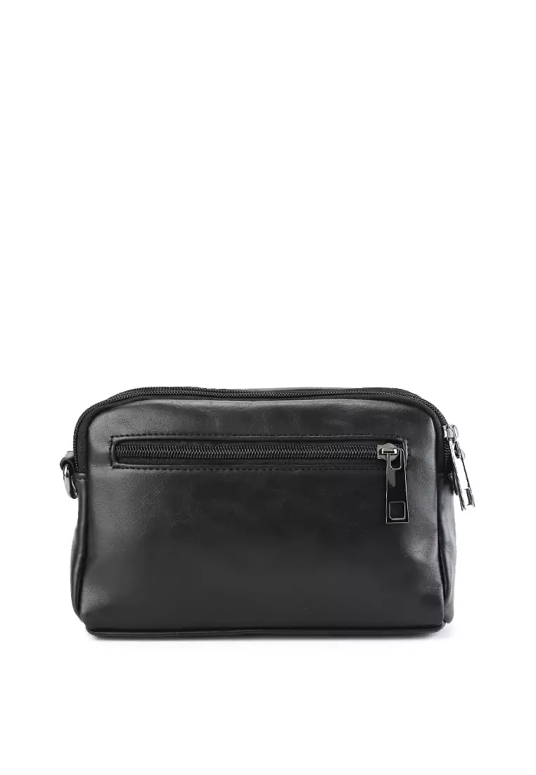 Distressed Leather Legacy Crossbody Pouch Bag