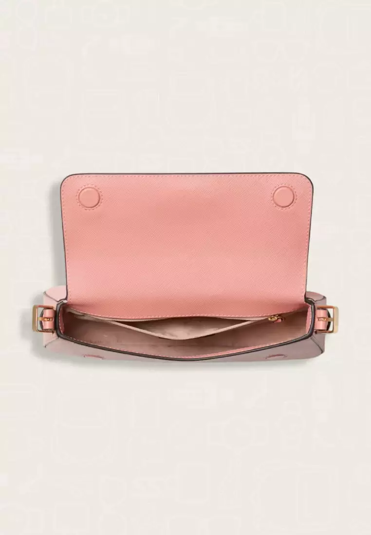 Kate Spade Madison Saffiano Leather Small Flap Shoulder Bag Terracotta Tile