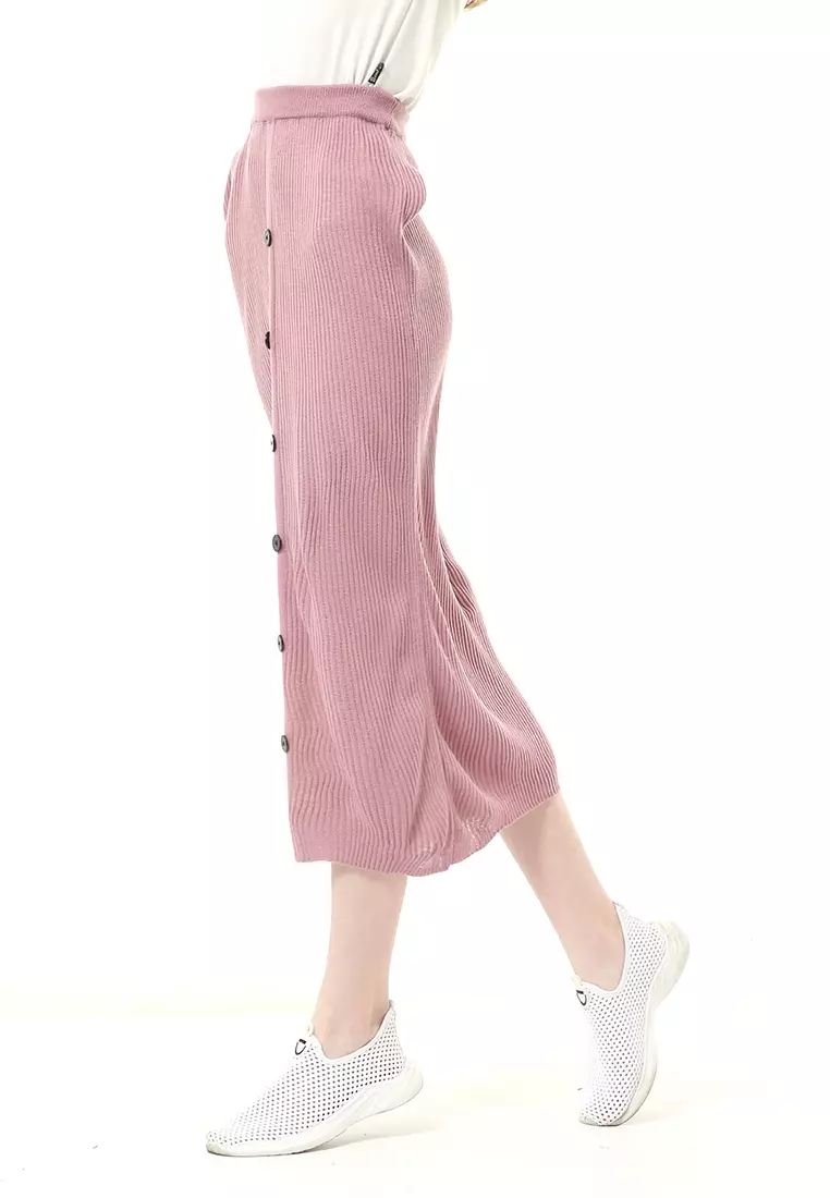 Deliana Rok Rajut Kancing Bawahan Wanita Premium Quality - Nila