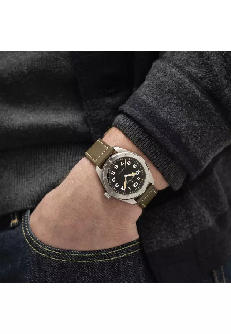 Hamilton Khaki Field Expedition Automatic Leather Strap Men Watch H70315830