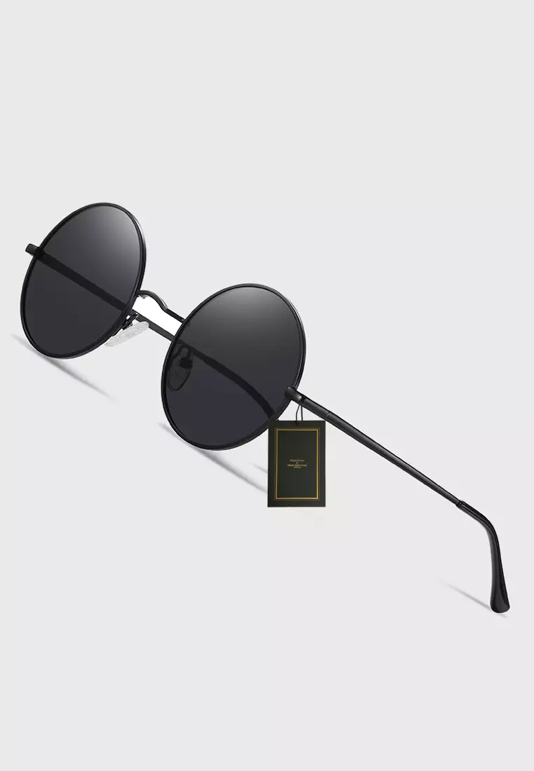 Metal Material Round Frame Sunglasses WD801
