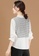 A-IN GIRLS black and white Fashion Checkered Stitching Chiffon Shirt 78C0FAAE18B1C4GS_3