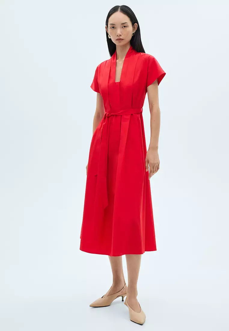 Buy Mango Bow Pleats Dress 2025 Online ZALORA Philippines