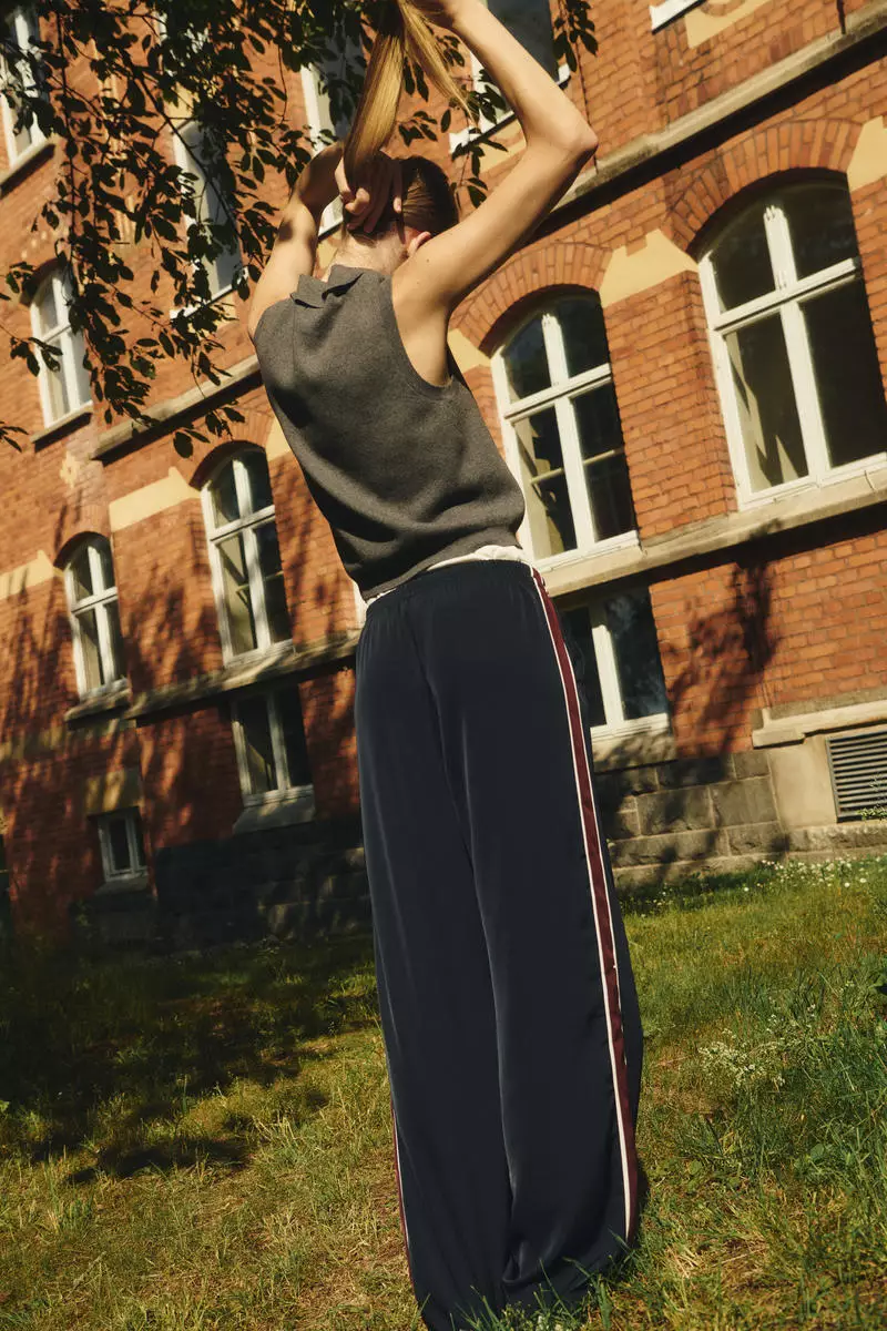 Side-striped track pants