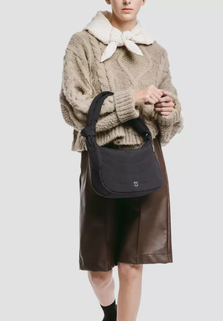MARO MINI Nylon Crossbody Bag Black