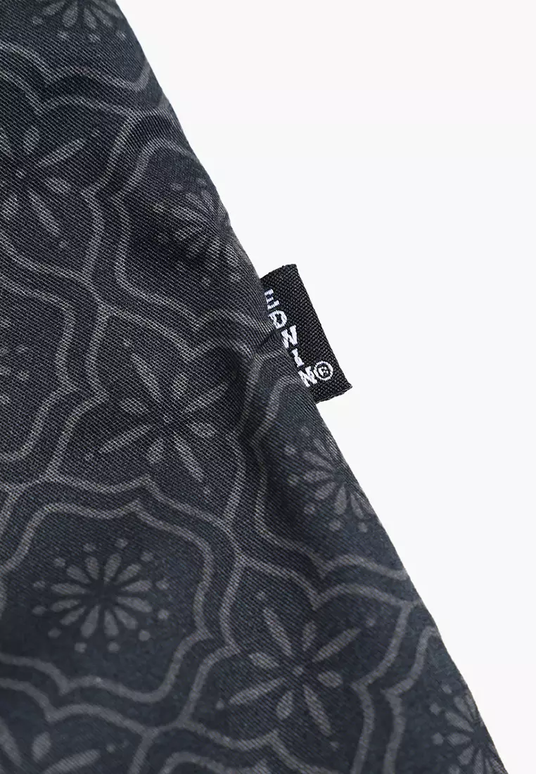 Kemeja Koko Pria Lengan Pendek Cisse Black Baju Muslim Pria