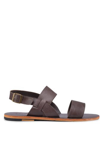 Leather Double Straps Sandals