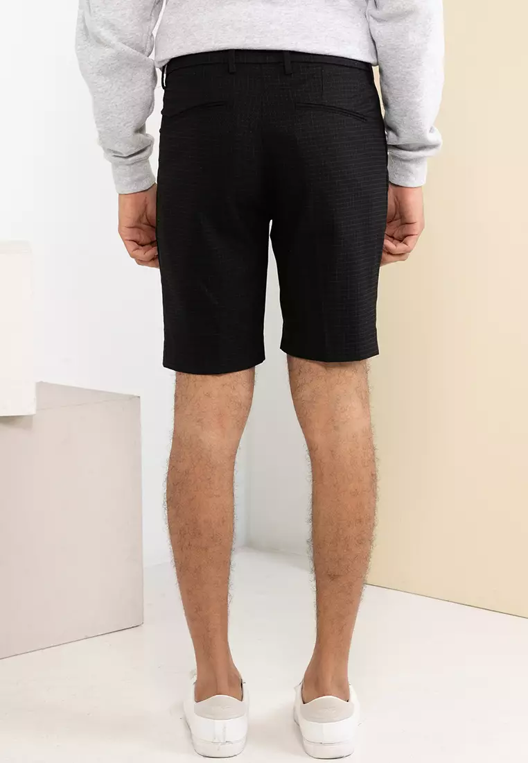 Mens black tailored shorts sale