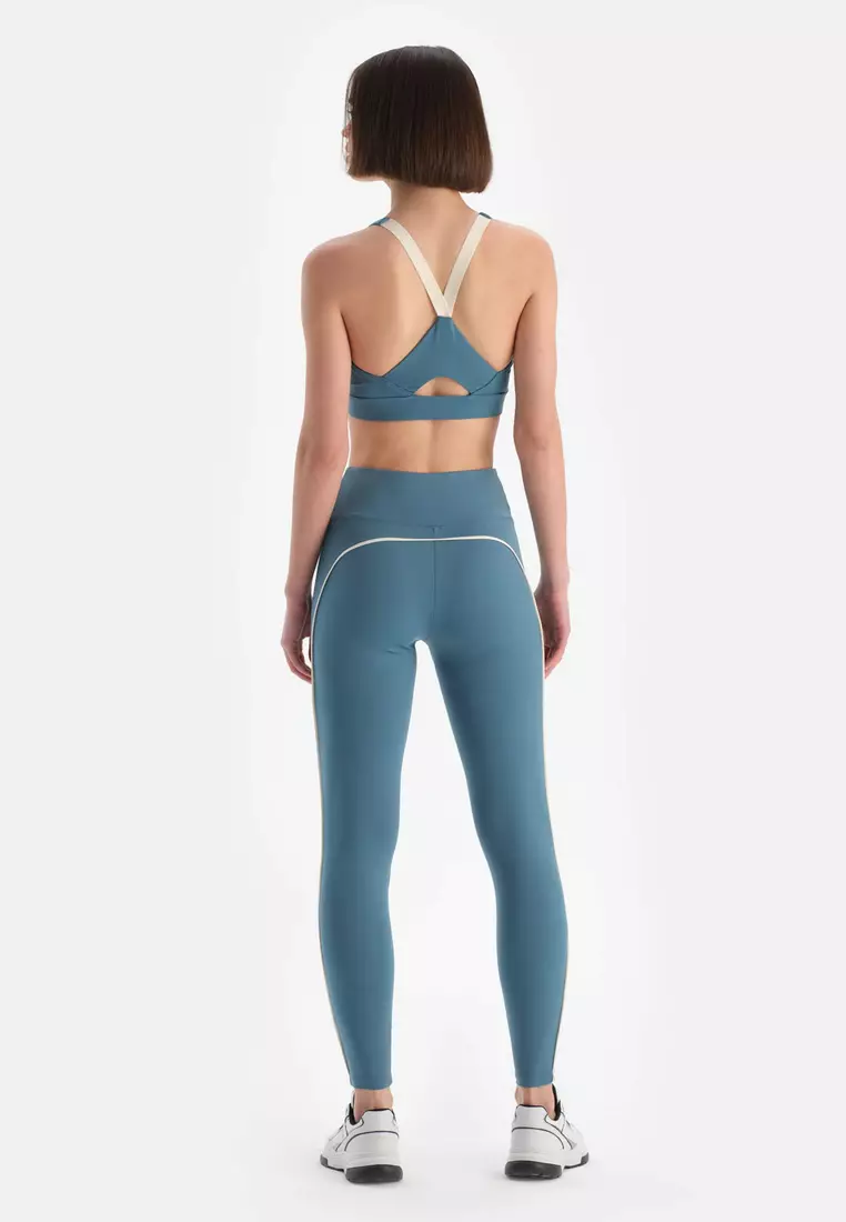 Light Blue Leggings, Minimizer, Long Leg, Activewear for Women