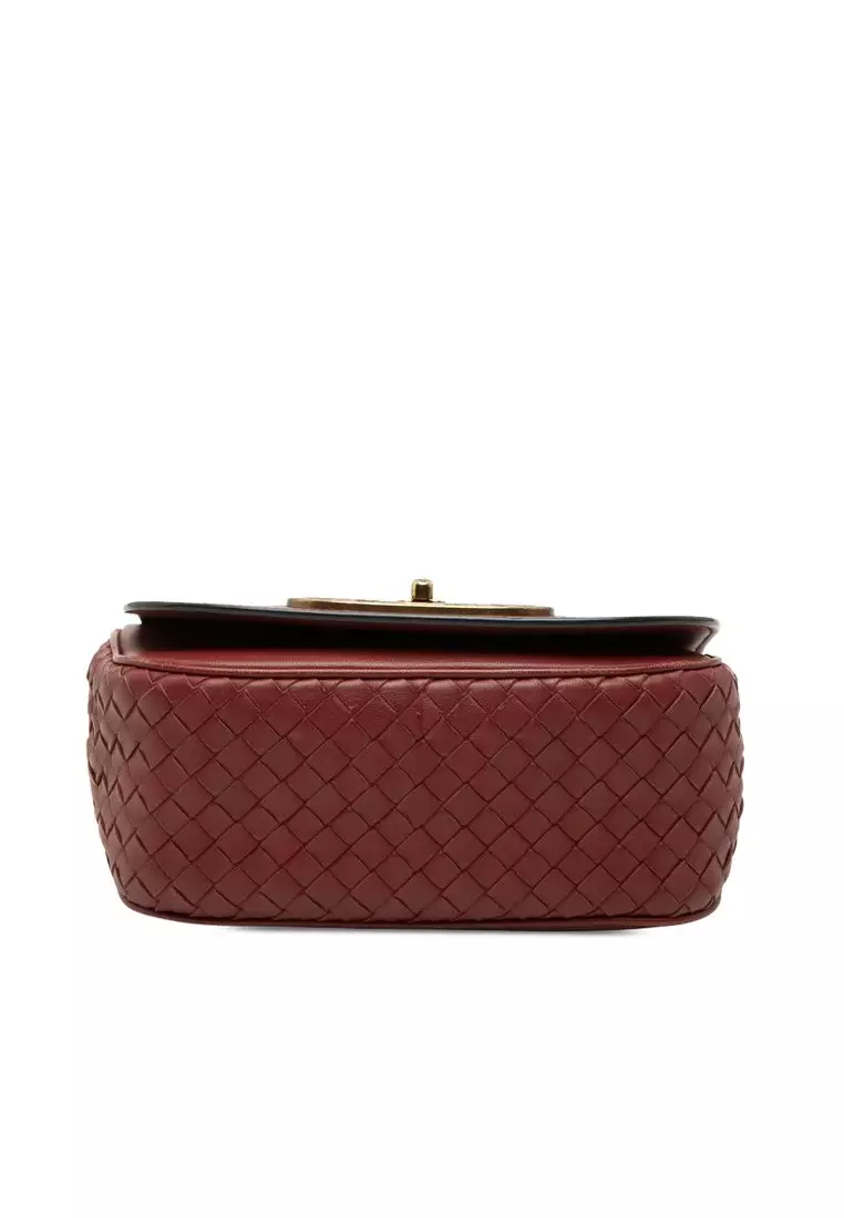 Pre-Loved Bottega Veneta Nappa Intrecciato Luna Crossbody